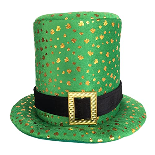 HWXZUUO St. Patricks Day Hut Green Shamrock Top Hat Kobold für St. Patrick's Day Kostümzubehörst von HWXZUUO
