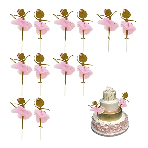 12 Stück Glitter Ballerina Tanzen Mädchen Cupcake Toppers Ballerina Tanzen Kuchen Topper Glitter Rosa Ballett Cupcake Topper für Hochzeit Geburtstagsfeier 12 Stück Glitter Ballerina Tanzen Mädchen Cupcake Toppers Ballerina Tanzen Kuchen Topper Glitter Rosa Ballett Cupcake Topper für Hochzeit Geburtstagsfeier von HXHWKEN