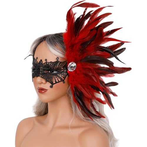 Damen-Maskeraden, Venezianer, Halloween, Karneval, Party, Tanz, Abschlussball, Halbgesichtsmaskeraden von HXNH