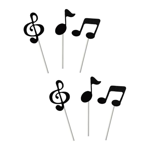 Einzeleinheit Musiknoten-Kucheneinsatz, Dekorationen, recycelbar, Musik-Symbol-Form, Cupcake-Zubehör, Partyzubehör, Feste, Musiknoten, Kuchen-Picker Einzeleinheit Musiknoten-Kucheneinsatz, Dekorationen, recycelbar, Musik-Symbol-Form, Cupcake-Zubehör, Partyzubehör, Feste, Musiknoten, Kuchen-Picker von HXNH