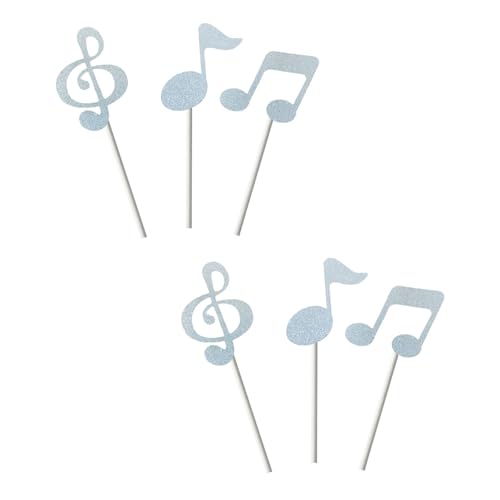 Einzeleinheit Musiknoten-Kucheneinsatz, Dekorationen, recycelbar, Musik-Symbol-Form, Cupcake-Zubehör, Partyzubehör, Feste, Musiknoten, Kuchen-Picker Einzeleinheit Musiknoten-Kucheneinsatz, Dekorationen, recycelbar, Musik-Symbol-Form, Cupcake-Zubehör, Partyzubehör, Feste, Musiknoten, Kuchen-Picker von HXNH