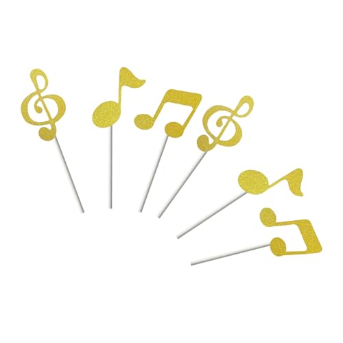 Einzeleinheit Musiknoten-Kucheneinsatz, Dekorationen, recycelbar, Musik-Symbol-Form, Cupcake-Zubehör, Partyzubehör, Feste, Musiknoten, Kuchen-Picker Einzeleinheit Musiknoten-Kucheneinsatz, Dekorationen, recycelbar, Musik-Symbol-Form, Cupcake-Zubehör, Partyzubehör, Feste, Musiknoten, Kuchen-Picker von HXNH