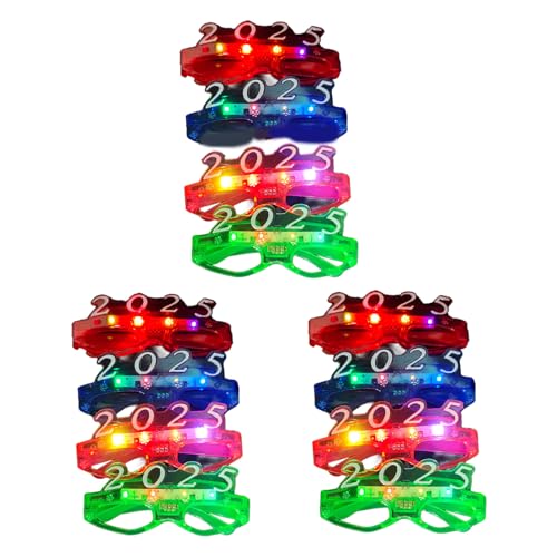 HXNH LED Silvester Party Glas blinkende Brillen Silvester Feier Zubehör Brillen Goodies Taschenfüller 12 Stück HXNH LED Silvester Party Glas blinkende Brillen Silvester Feier Zubehör Brillen Goodies Taschenfüller 12 Stück von HXNH