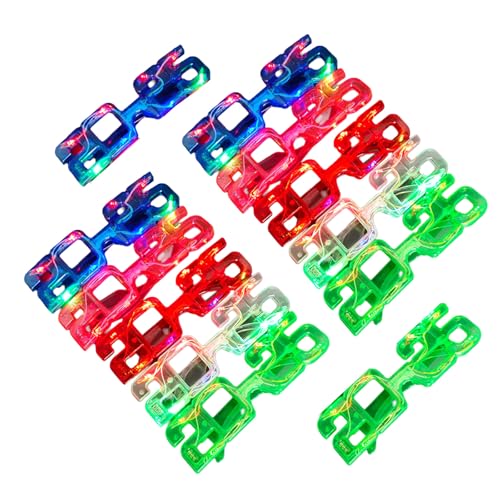 HXNH LED Silvester Party Glas blinkende Brillen Silvester Feier Zubehör Brillen Goodies Taschenfüller 12 Stück HXNH LED Silvester Party Glas blinkende Brillen Silvester Feier Zubehör Brillen Goodies Taschenfüller 12 Stück von HXNH
