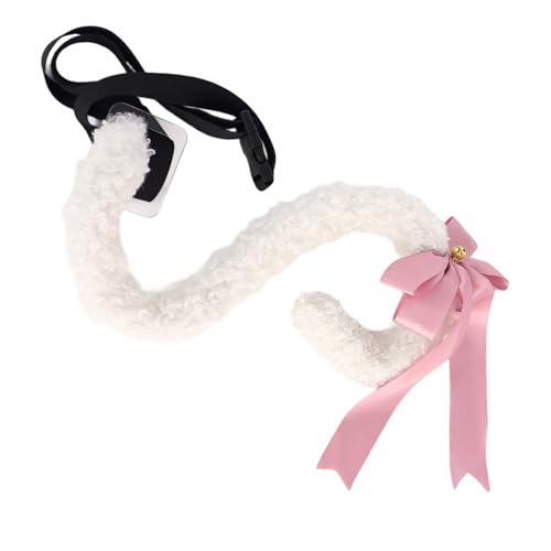 Katzenohren und -schwanz, Set für Cosplay, Halloween, Tierohren, Haarspange mit Schwanz, Tierfüchse, Wolfskatzen, Kostüm, Erwachsene, Kinder, Plüsch und Stirnband und Plüsch-Kostüm-Zubehör-Sets von HXNH