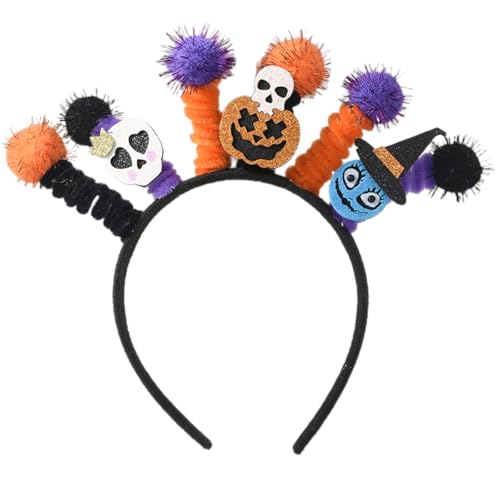Verstellbarer Halloween-Haarschmuck mit Totenkopf-Motiv, verziertes Stirnband, wiederverwendbar, Party-Kopfbedeckung für Cosplay, Foto-Requisiten, Event, praktisches Halloween-Kopf-Zubehör Verstellbarer Halloween-Haarschmuck mit Totenkopf-Motiv, verziertes Stirnband, wiederverwendbar, Party-Kopfbedeckung für Cosplay, Foto-Requisiten, Event, praktisches Halloween-Kopf-Zubehör von HXNH