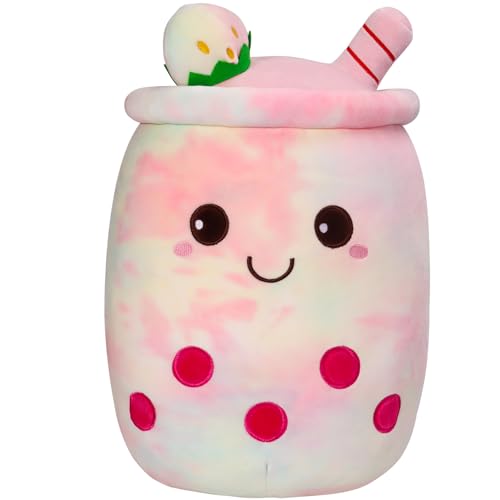 HXPLN Bubble Tea Kuscheltier 35cm, Kawaii Plüschtier, Kissen Süße Plüschtiere für Mädchen und Jungen, PlüSch Spielzeug für Kinder Erwachsene (Bunte) von HXPLN