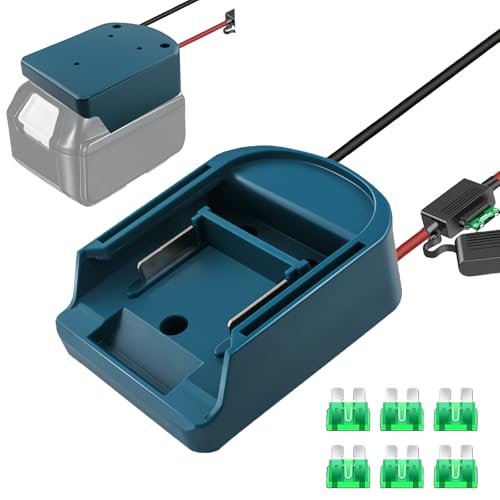 HXTMOJU 2 Stück Power Wheel Adapter für Makita 18V Lithium Akkus, Dock Stromanschluss mit 14AWG Sicherung und Schalter, Akku Adapter für RC Auto Heimwerker Robotik HXTMOJU 2 Stück Power Wheel Adapter für Makita 18V Lithium Akkus, Dock Stromanschluss mit 14AWG Sicherung und Schalter, Akku Adapter für RC Auto Heimwerker Robotik von HXTMOJU