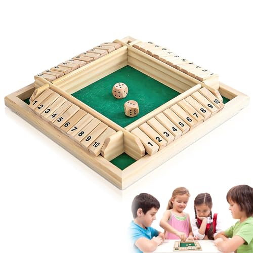 HXUING Shut The Box Spiel, 4 Spieler WüRfelspiel aus Holz Klassisches Würfelspiel aus Holz Brettspiele Holzspielzeug Heimtischspiel Reisespiele Kneipenspiele HXUING Shut The Box Spiel, 4 Spieler WüRfelspiel aus Holz Klassisches Würfelspiel aus Holz Brettspiele Holzspielzeug Heimtischspiel Reisespiele Kneipenspiele von HXUING