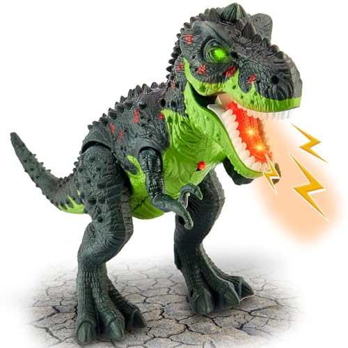 HYAKIDS Dinosaurier Spielzeug mit Sprühen, Lichtern und Brüllen, Gehen, Elektronik T-Rex Dino Spielzeug, Kinderspielzeug für Jungen Mädchen ab 3 4 5 Jahre, Grün HYAKIDS Dinosaurier Spielzeug mit Sprühen, Lichtern und Brüllen, Gehen, Elektronik T-Rex Dino Spielzeug, Kinderspielzeug für Jungen Mädchen ab 3 4 5 Jahre, Grün von HYAKIDS
