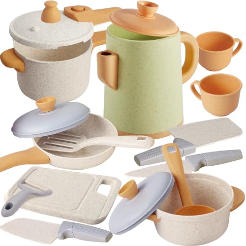 HYAKIDS Kinderküche Zubehör, Matschküche Kinder Outdoor, Spielküche Zubehör, Topfset Kochgeschirr, Küchen Spielzeug für Rollenspiele, Geschenk für Kinder ab 3 Jahren HYAKIDS Kinderküche Zubehör, Matschküche Kinder Outdoor, Spielküche Zubehör, Topfset Kochgeschirr, Küchen Spielzeug für Rollenspiele, Geschenk für Kinder ab 3 Jahren von HYAKIDS