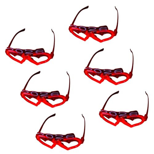HYBEW 6pcs Wiederverwendbare LED Herzgläser Nacht Event Partys Multiple Farboption Komfort Plastikrahmen Rahmen Party Blitzgläser HYBEW 6pcs Wiederverwendbare LED Herzgläser Nacht Event Partys Multiple Farboption Komfort Plastikrahmen Rahmen Party Blitzgläser von HYBEW