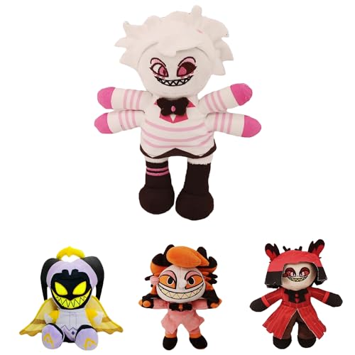 HYDTQCL Hazbin Hotel Plush, New Hazbin Hotel Anime Plush Toy, Niedlich Alastor Anime Figuren Sammlung Plüschpuppen, Soft Plush Stuffed Figure Doll, Geschenke für Kinder und Fans (A) von HYDTQCL