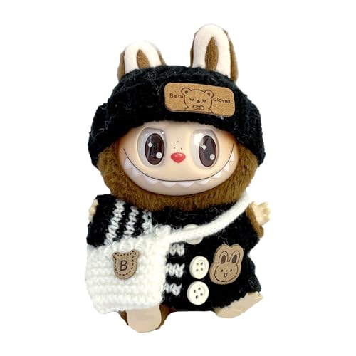 HYDTQCL Labubu Popmart Monster Keychain Kostüm, Labubu Puppe Kostüm, Labubu Keychain Doll, Geschenke für Jungen und Mädchen(Puppe Nicht enthalten) (A) von HYDTQCL