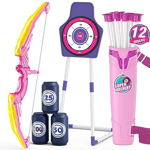 HYES Pfeil und Bogen Spielzeug für Kinder Bogenschießen Set mit 1 Bogen, 12 Saugnapfpfeile, 1 Stehend Ziel, 1 Pfeilhalter & 3 Score Ziele, Indoor Outdoor Spielzeug Geschenk für Jungen Mädchen, Gelb HYES Pfeil und Bogen Spielzeug für Kinder Bogenschießen Set mit 1 Bogen, 12 Saugnapfpfeile, 1 Stehend Ziel, 1 Pfeilhalter & 3 Score Ziele, Indoor Outdoor Spielzeug Geschenk für Jungen Mädchen, Gelb von HYES