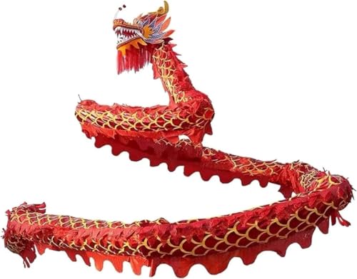 HYKJCSS Drachentanz Löwentanz Chinesischer Drachentanz Student Drachentanz Requisiten Drache und Löwe Tanzrequisiten Folk Drache Tanzkopf Chinesisches Neujahr (Rosso) von HYKJCSS