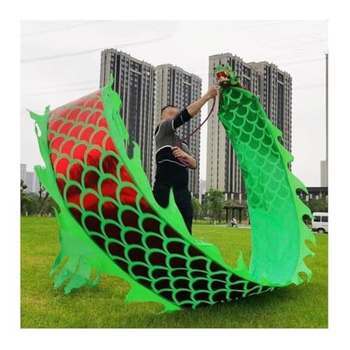 HYKJCSS Dragon Dance Lion Dance Lion Dance Lion Props Streamer Chinese New Year Silk Dragon Traditional Outdoor Dragon Fitness Ribbon Chinese New Year (E,6m) von HYKJCSS