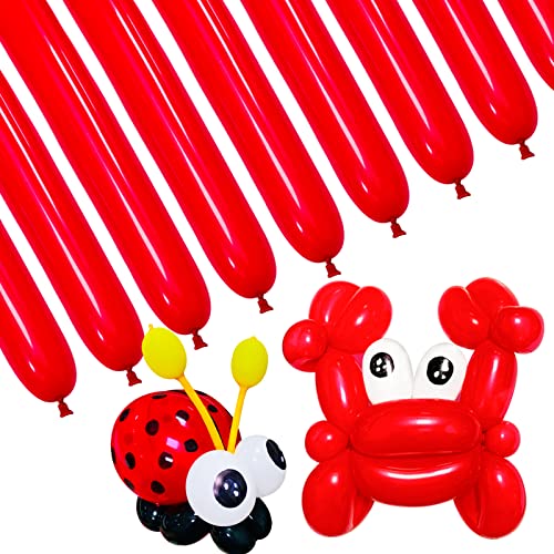 100 Stück lange rote dünne Tierballons für DIY-Modellierung, Geburtstagsfeier, Hochzeitstag 100 Stück lange rote dünne Tierballons für DIY-Modellierung, Geburtstagsfeier, Hochzeitstag von HYKJNBW