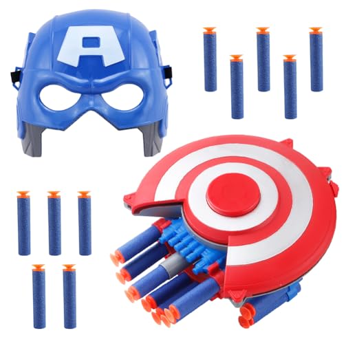 HYMBCFW Hero Launcher Handschuh Mit Kinder Maske, Avengerrs Handgelenk Spielzeug Set Cosplay Glove Für Lernspielzeug - Geschenk von HYMBCFW