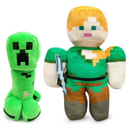 Minnecraft Plüschtier,2PCS Minnecraft Plüsch Doll Stuffed Anime Plush Toy Throw Pillow Stofftier Plüschpuppe Kinderspielzeug Plüschtiere Cartoon Plüschfigur Spielzeug Puppe Geschenke für Kinder(30CM) Minnecraft Plüschtier,2PCS Minnecraft Plüsch Doll Stuffed Anime Plush Toy Throw Pillow Stofftier Plüschpuppe Kinderspielzeug Plüschtiere Cartoon Plüschfigur Spielzeug Puppe Geschenke für Kinder(30CM) von HYMBCFW