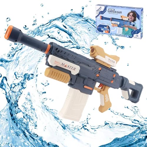 Wasserpistole Elektrisch, Automatischer Manueller Dual-Schussmodus, 550ml Hohe KapazitäT Reichweite 10 Meter, Sommer-Wasserpistolenspielzeug für Erwachsene und Kinder von HYNXM