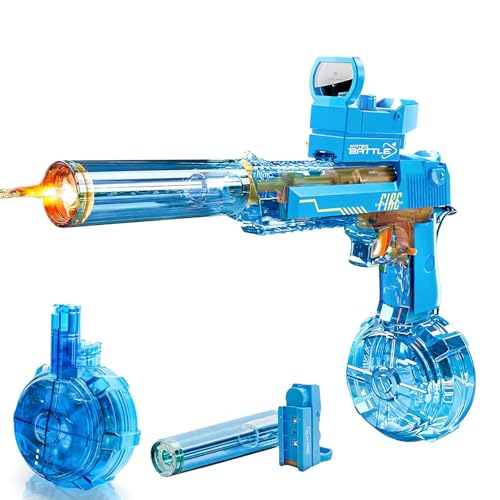 Elektrische Wasserpistole, Wasserpistole Elektrisch Für Erwachsene, Automatische Wasserpistole mit Großer Kapazität, Reichweite 28-32 Fuß, Automatische Wasserpistole Für Pool, Strand, Garten von HYNXM