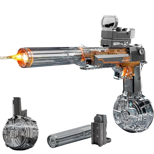Elektrische Wasserpistole, Wasserpistole Elektrisch Für Erwachsene, Automatische Wasserpistole mit Großer Kapazität, Reichweite 28-32 Fuß, Automatische Wasserpistole Für Pool, Strand, Garten von HYNXM
