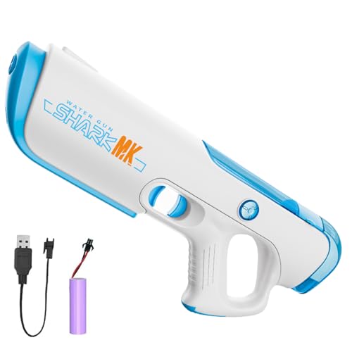 Elektrische Wasserpistole, Wasserpistole Elektrisch Für Erwachsene, Hochleistungs-Spritzpistole mit großer Kapazität, Reichweite 28-32 Fuß, Automatische Wasserpistole Für Pool, Strand, Garten von HYNXM