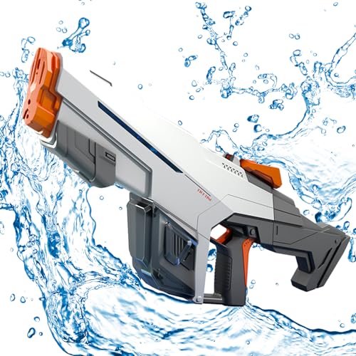 Elektrische Wasserpistole mit Automatischer Wasseraufnahme, 610CC Kapazität Doppelte Schießmodus Wasserpistolen, Sommer Wasserpistole Spielzeug für Pool Party Strand im Freien von HYNXM