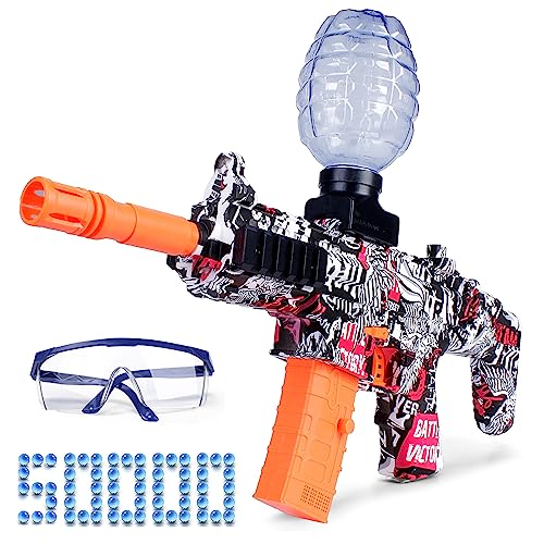 Gel Ball Blasters, Elektrischer Gel Ball Blasters mit 50000 BäLlen und Schutzbrille für Outdoor-Sportarten und Teamspiele für Kinder und Erwachsene, Geschenk für Kinder Ab 8+ Gel Ball Blasters, Elektrischer Gel Ball Blasters mit 50000 BäLlen und Schutzbrille für Outdoor-Sportarten und Teamspiele für Kinder und Erwachsene, Geschenk für Kinder Ab 8+ von HYNXM