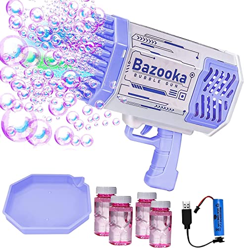 Seifenblasenpistole, 69 Löcher Seifenblasenmaschine für Kinder mit 4 Flaschen Seifenblasenflüssigkeit, Blasenwerfer Spielzeug Geschenke für Erwachsene Kinder Spielen und Indoor-Outdoor-Party Seifenblasenpistole, 69 Löcher Seifenblasenmaschine für Kinder mit 4 Flaschen Seifenblasenflüssigkeit, Blasenwerfer Spielzeug Geschenke für Erwachsene Kinder Spielen und Indoor-Outdoor-Party von HYNXM