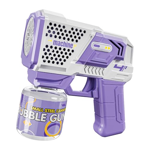 Seifenblasenpistole Kinder Mit Cooler Beleuchtung, Automatische Seifenblasenpistole Mit Seifenblasenflüssigkeit, Seifenblasen Pistole-Spielzeug Geschenk füR Kinder Im Alter Von 4–8 Jahren von HYNXM