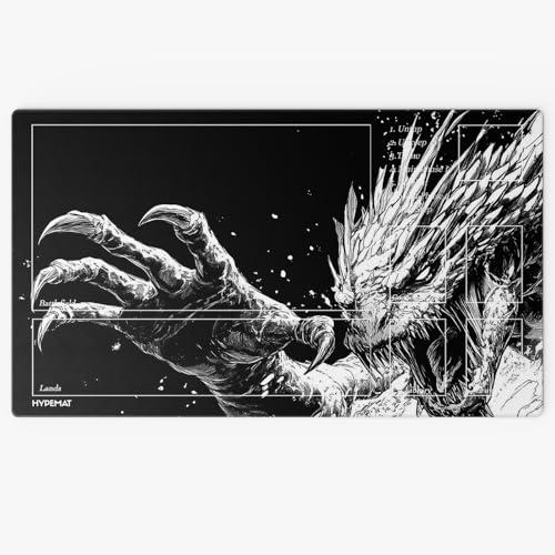 HYPEMAT Magic: The Gathering TCG Playmat-1 Spieler Spielmatte für Anfänger und Fortgeschrittene + gratis Tasche (Fear) von HYPEMAT