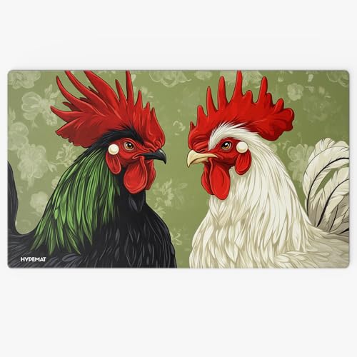 HYPEMAT Magic: The Gathering TCG Playmat-1 Spieler Spielmatte für Anfänger und Fortgeschrittene + gratis Tasche (Rooster - Ohne Zonen) von HYPEMAT