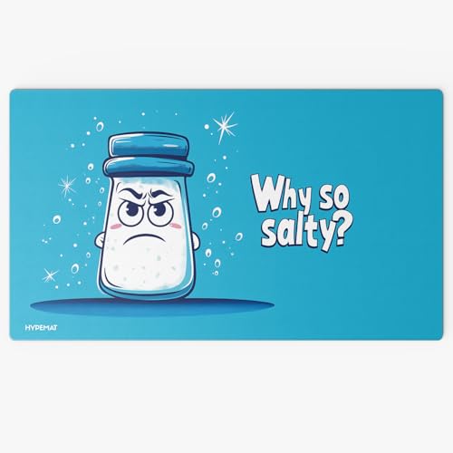 HYPEMAT Magic: The Gathering TCG Playmat-1 Spieler Spielmatte für Anfänger und Fortgeschrittene + gratis Tasche (Why so Salty? - Ohne Zone) von HYPEMAT