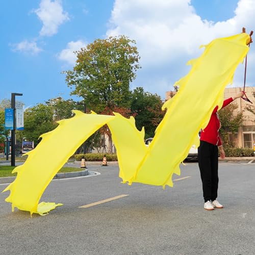 Drachen-Poi, for Selbermachen, einfarbiges Drachenband for Tanzen, Drachen-Poi for Schleudern beim Sporttraining for Jonglieren, realistisches Drachen-Requisit mit Aufbewahrungstasche(Yellow,6 m (20 f Drachen-Poi, for Selbermachen, einfarbiges Drachenband for Tanzen, Drachen-Poi for Schleudern beim Sporttraining for Jonglieren, realistisches Drachen-Requisit mit Aufbewahrungstasche(Yellow,6 m (20 f von HYQING