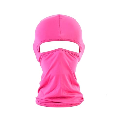 HYQPAI Unisex Adult Eyes Open Headgear Mask Hood Breathable Face Cover Blindfold Cosplay Kostüm Elastizität Bondage Maske(Color:pink,Size:one size) von HYQPAI
