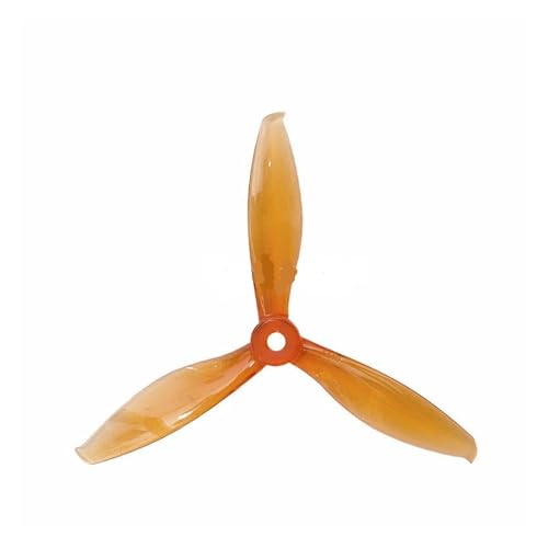 Drohnen Propeller 2 Paar 6 Farben 5149 5,1x4,9 FPV PC 3 Propeller CW CCW Welle Speziell for Hochgeschwindigkeits-Kreuzungsmaschine(Orange 2pair) von HYRTEFBN