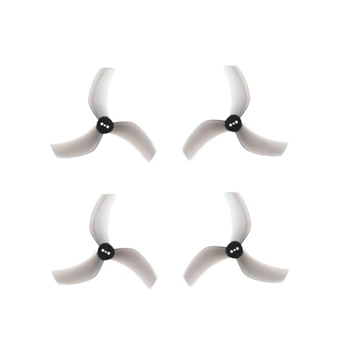 Drohnen Propeller 2 Paar D90S 90 mm 3-Blatt 3,5 Zoll Propeller 3 Löcher 1,5 mm PC Höhere Effizienz for Freestyle Cinehoop Racing Drone(2Pairs D90S-3 Gray) von HYRTEFBN