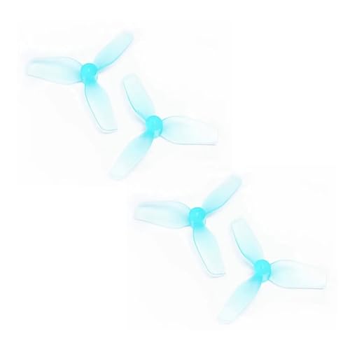 Drohnen Propeller 2 Paar Ultraleichtpropeller 31MMX3 31mm 1,2x1,1 1,2 Zoll Propeller 1mm Loch for Drone FPV Racing(Blue) von HYRTEFBN