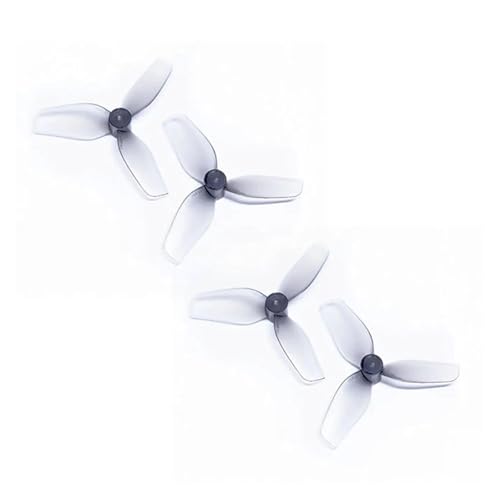 Drohnen Propeller 2 Paar Ultraleichtpropeller 31MMX3 31mm 1,2x1,1 1,2 Zoll Propeller 1mm Loch for Drone FPV Racing(Grey) von HYRTEFBN