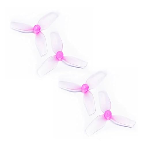 Drohnen Propeller 2 Paar Ultraleichtpropeller 31MMX3 31mm 1,2x1,1 1,2 Zoll Propeller 1mm Loch for Drone FPV Racing(Pink) von HYRTEFBN