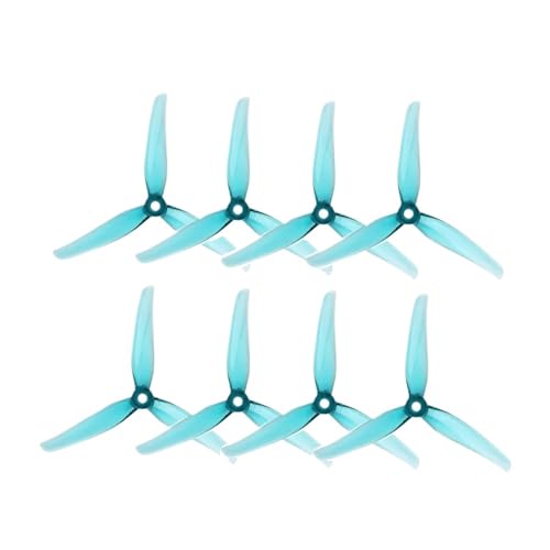 Drohnen Propeller 4 Paar F5/5140 5-Zoll-Propeller mit 5-mm-Montageloch for FPV Racing Freestyle 5-Zoll-Drohnen(4Pairs F5 Blue) von HYRTEFBN