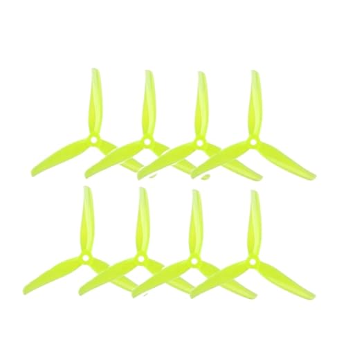 Drohnen Propeller 4 Paar F5/5140 5-Zoll-Propeller mit 5-mm-Montageloch for FPV Racing Freestyle 5-Zoll-Drohnen(4Pairs F5 Yellow) von HYRTEFBN