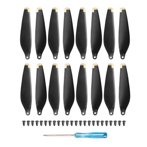 Drohnen Propeller 8/16 PCS Propeller Drone Licht Gewicht Quick Release Requisiten Schraube Flügel for Drone Zubehör(16 pcs Gold) von HYRTEFBN
