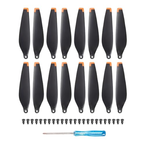 Drohnen Propeller 8/16 PCS Propeller Drone Licht Gewicht Quick Release Requisiten Schraube Flügel for Drone Zubehör(16 pcs orange) von HYRTEFBN