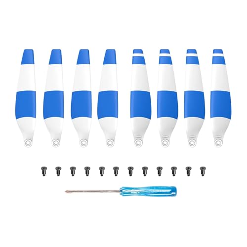 Drohnen Propeller 8/16 PCS Propeller Drone Licht Gewicht Quick Release Requisiten Schraube Flügel for Drone Zubehör(8pcs Blue-White) von HYRTEFBN