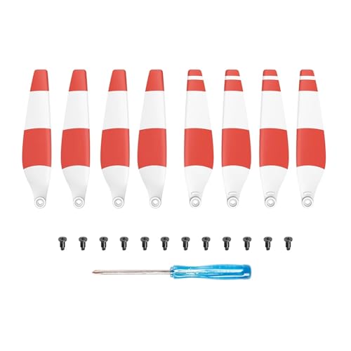 Drohnen Propeller 8/16 PCS Propeller Drone Licht Gewicht Quick Release Requisiten Schraube Flügel for Drone Zubehör(8pcs Red-White) von HYRTEFBN