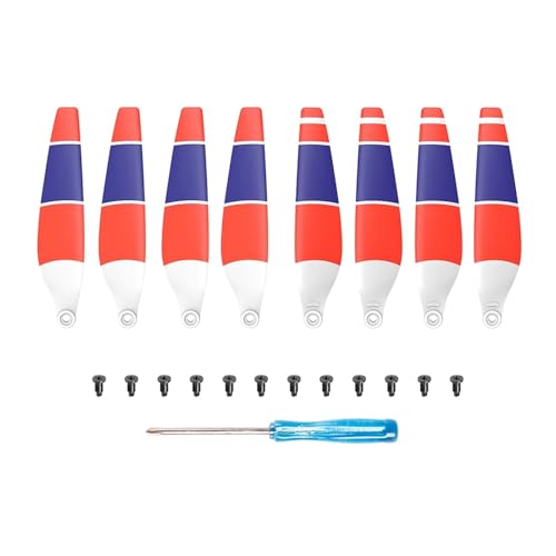 Drohnen Propeller 8/16 PCS Propeller Drone Licht Gewicht Quick Release Requisiten Schraube Flügel for Drone Zubehör(8pcs Three Color) von HYRTEFBN