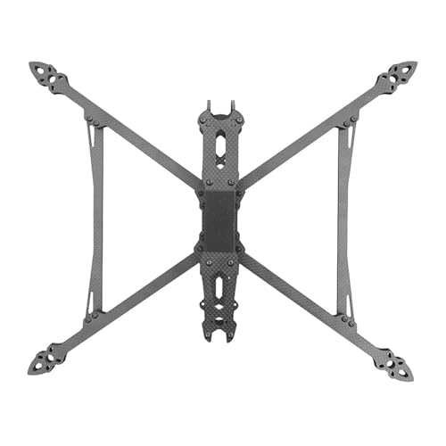 FPV-Racing-Drohnenrahmen V2 8/9/10 Zoll 3K Kohlefaser H-Typ FPV Drone Rahmen Kit 367/387/427mm Radstand for FPV Freestyle Racing Drone(8inch Frame) von HYRTEFBN